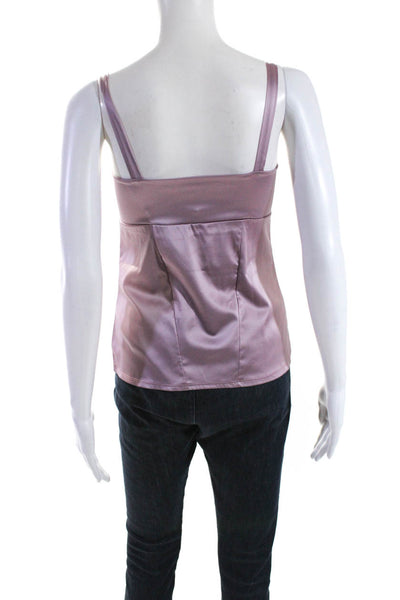 Bazar Christian Lacroix Womens Sleeveless Square Neck Top Purple Size Medium