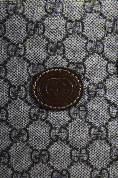 Gucci Womens Coated Canvas GG Supreme Small Interlocking G Tote Handbag Brown