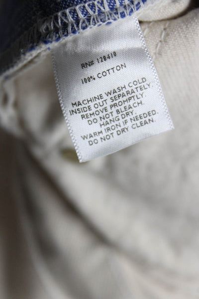 Sid Mashburn Mens Cotton Button Fly Slim Straight Jeans Cream Size 31x32