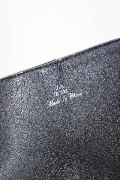 Donald J Pliner Womens Side Zip Block Heel Jia Booties Black Leather Size 8.5