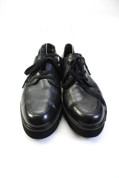 PIKOLINOS Womens Lace Up Block Heel Round Toe Oxfords Black Leather Size 39