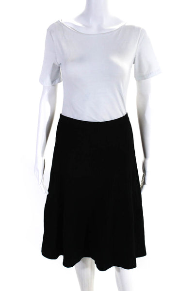 Kerisma Women's Elastic Waist Unlined Flare Midi Skirt Black Size S