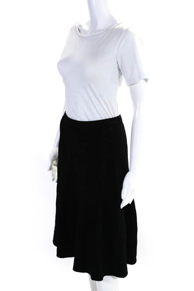 Kerisma Women's Elastic Waist Unlined Flare Midi Skirt Black Size S