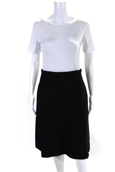 Apparalel Womens Mid Calf Stretch A Line Skirt Black Size M