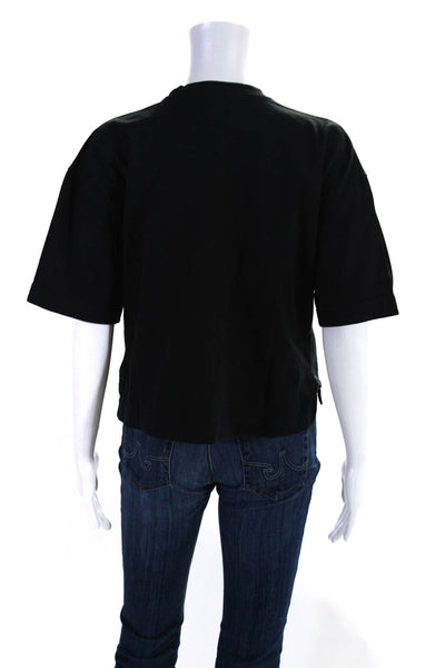 Les Coyotes De Paris Womens Cotton Short Sleeve Heavyweight Tshirt Black Size 14