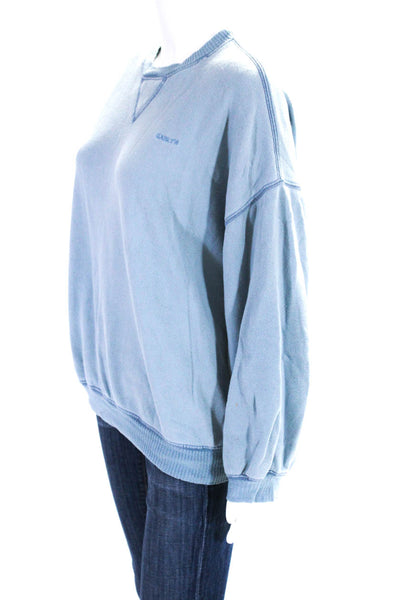 Sablyn Womens Long Sleeve Crew Neck Tight Knit Sweater Blue Size Medium