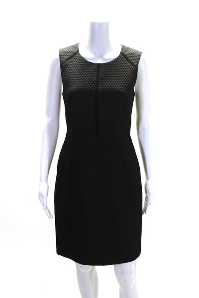 J Crew Womens Textured Sleeveless Knee Length Sheath Dress Black Size 2