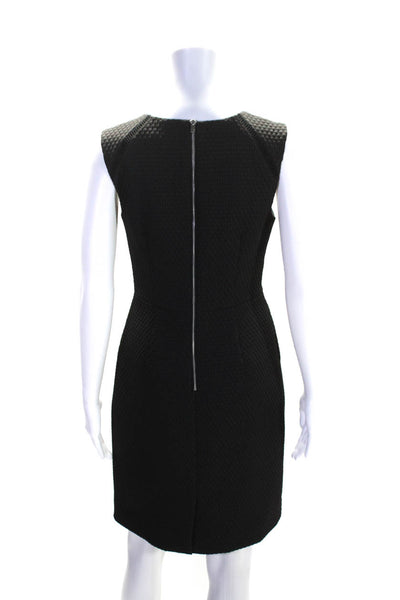 J Crew Womens Textured Sleeveless Knee Length Sheath Dress Black Size 2