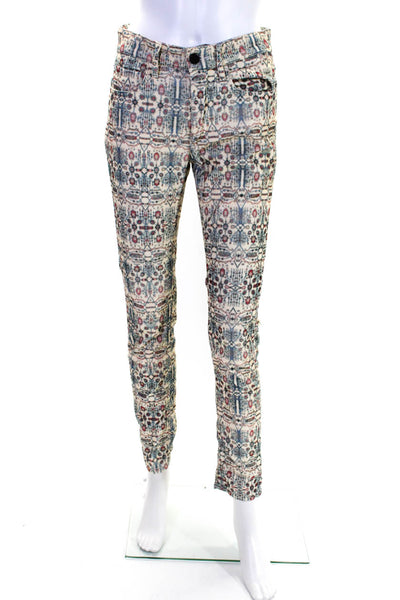 Isabel Marant Womens Printed Corduroy Pants Multi Colored Cotton Size EUR 36