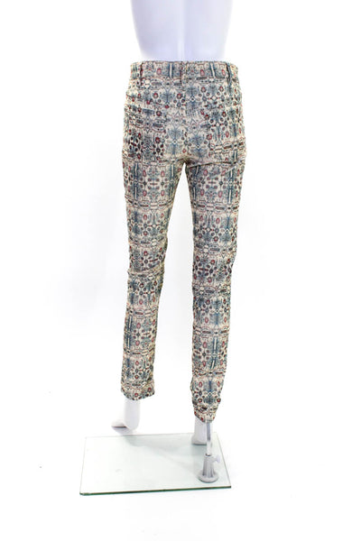 Isabel Marant Womens Printed Corduroy Pants Multi Colored Cotton Size EUR 36