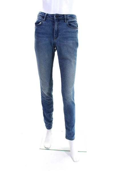 Denim X Alexander Wang Womens High Rise Skinny Leg Jeans Blue Cotton Size 25