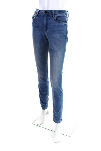 Denim X Alexander Wang Womens High Rise Skinny Leg Jeans Blue Cotton Size 25