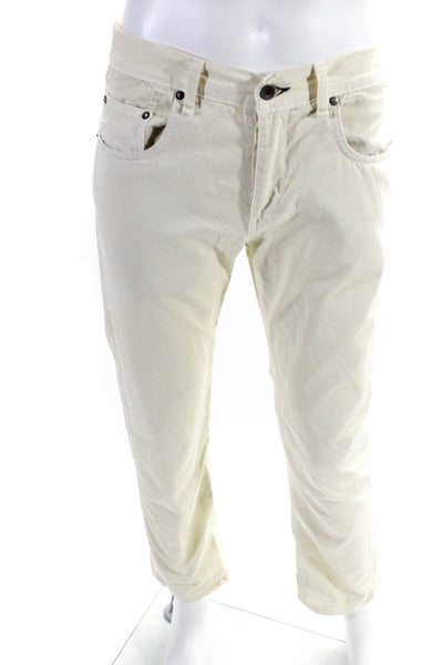 Rag & Bone Mens Cotton Buttoned Zipped Straight Casual Pants Yellow Size EUR30