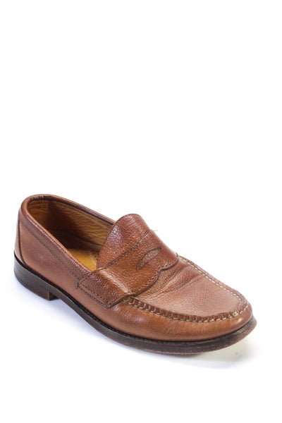 Sid Mashburn Mens Leather Apron Round Toe Slip-On Walking Loafers Brown Size 8