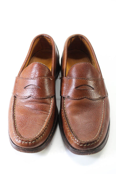 Sid Mashburn Mens Leather Apron Round Toe Slip-On Walking Loafers Brown Size 8