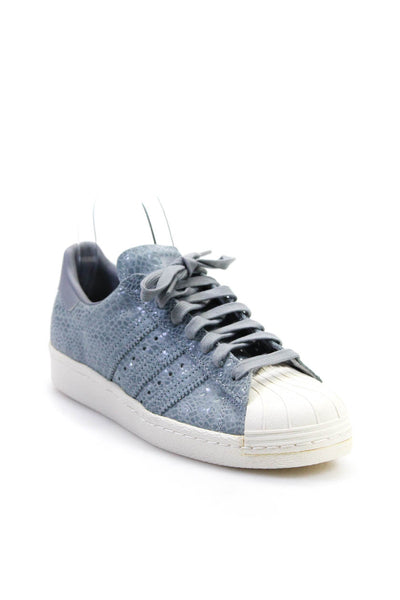 Adidas Women's Round Toe Rubber Sole Tennis Sneakers Blue Size 8