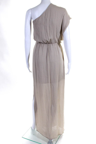 MAID Yifat Oren x Rory Beca Women One Shoulder Bridesmaid Dress Gown Beige Small