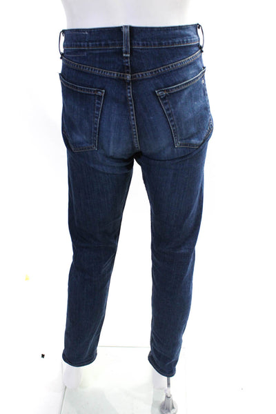 Rag & Bone Mens Dark Wash Buttoned Zipped Straight Leg Jeans Blue Size EUR31