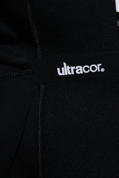 Ultracor Womens Knit Star Printed High Rise Leggings Pants Black Black Size M