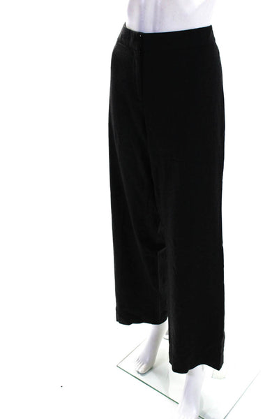 Eileen Fisher Womens Mid Rise Straight Leg Dress Pants Charcoal Gray Size Large
