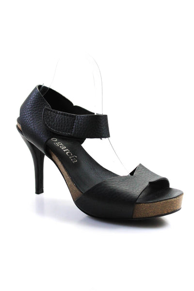 Pedro Garcia Womens Lila Stiletto Hook & Loop Ankle Strap Sandals Black 41 11