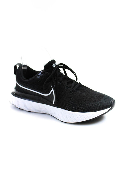 Nike Womens Textured Colorblock Round Toe Tied Running Sneakers Black Size 9.5
