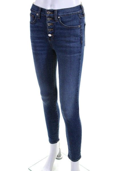 Veronica Beard Jeans Womens High Rise Debbie Skinny Jeans Blue Denim Size 25