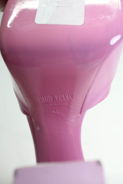 Paris Texas Womens Patent Leather Ankle Strap Platform Sandals Pink Size 40 10