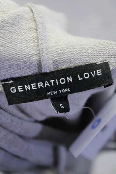 Generation Love Womens Long Sleeve Drawstring Hoodie Gray Size Small