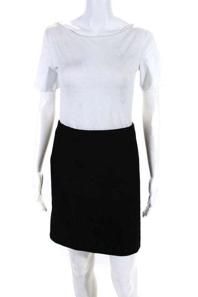 J Crew Womens Wool Back Zipped Slip-On Short Pencil Skirt Black Size 2P