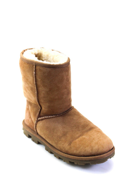 Ugg Womens Chestnut Suede Shearling Classic Short Boots Shoes Size 6