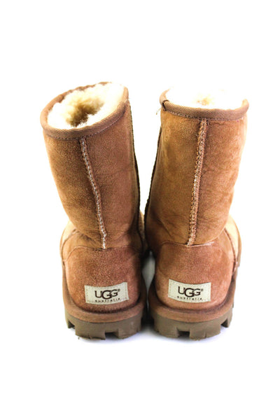Ugg Womens Chestnut Suede Shearling Classic Short Boots Shoes Size 6