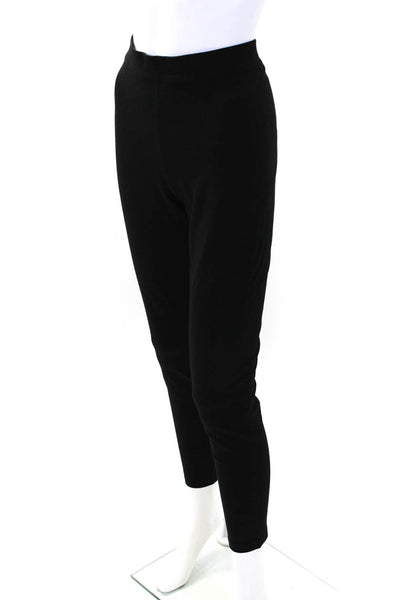 Vince Womens High Rise Elastic Waist Ankle Length Leggings Black Size L