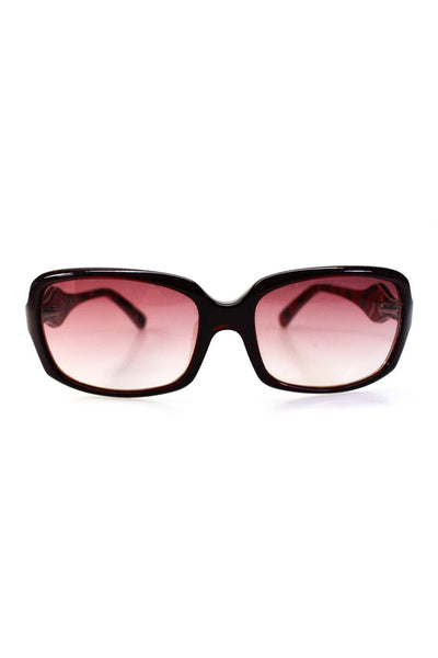 Emilio Pucci Womens Dark Red Embellished Sides Sunglasses