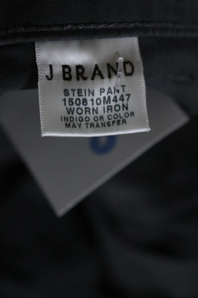 J Brand Mens Zipper Fly Slim Cut Trouser Pants Gray Cotton Size 28