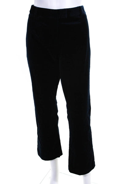 Frame Atelier Womens Zipper Fly High Rise Straight Velvet Pants Navy Size 29