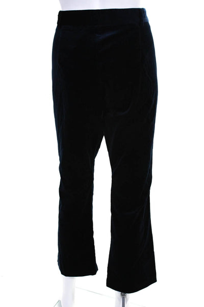 Frame Atelier Womens Zipper Fly High Rise Straight Velvet Pants Navy Size 29