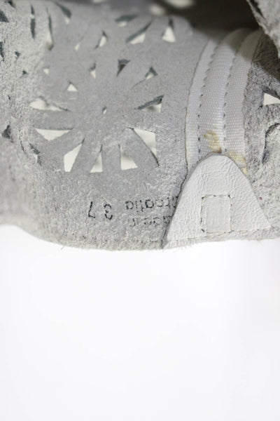 Arche Womens White Cut Out Peep Toe Slingbacks Heels Shoes Size 7