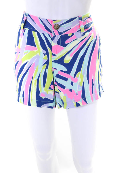 Lily Pulitzer Womens Cotton Abstract Print Casual Shorts Multicolor Size 10