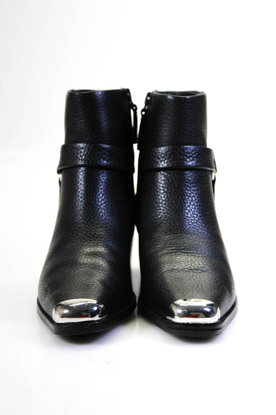 Senso Womens Block Heeled Side Zip & Buckle Chelsea Boot Leather Black Size 6.5
