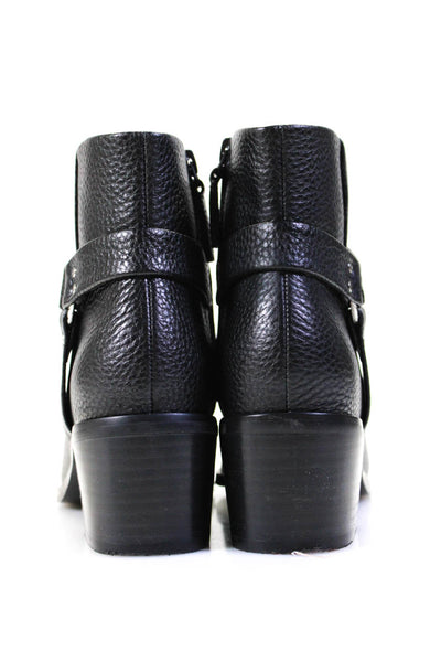 Senso Womens Block Heeled Side Zip & Buckle Chelsea Boot Leather Black Size 6.5