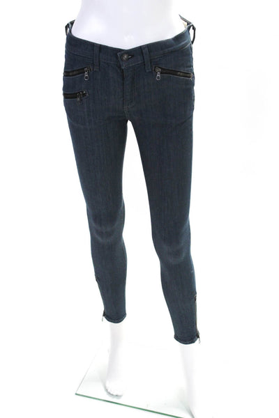 Rag & Bone Jean Womens Zippered Pockets High Rise Skinny Jeans Blue Size 27