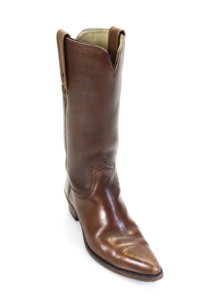 Frye Womens Leather Wester Mid Calf Boots Brown Size 6