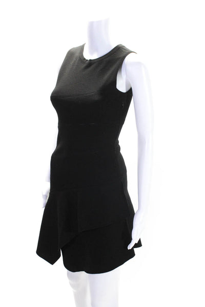 Alaia Womens Sleeveless A Line Asymmetrical Dress Black Wool Size EUR 36