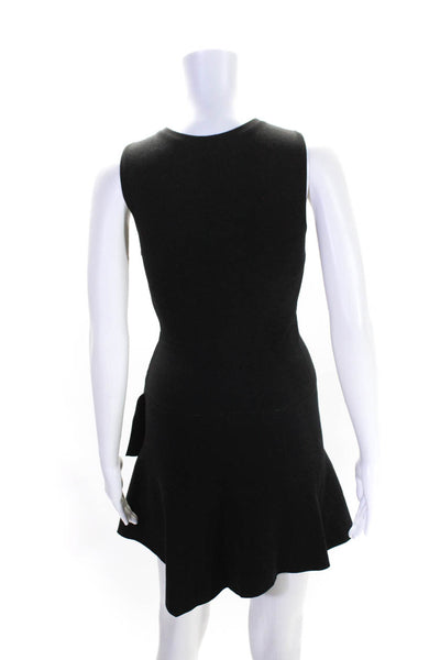 Alaia Womens Sleeveless A Line Asymmetrical Dress Black Wool Size EUR 36