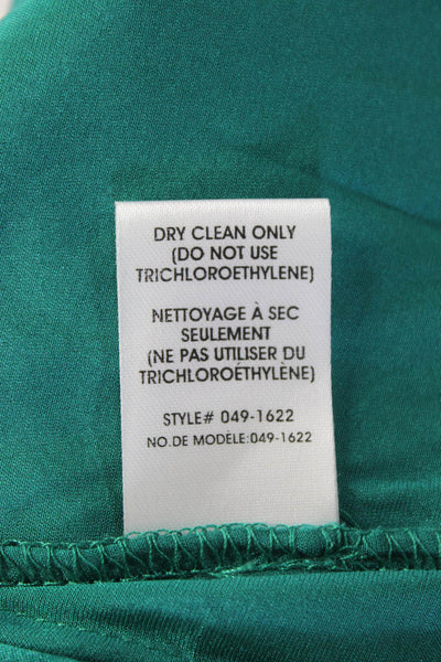 Nanette Lepore Womens Silk V-Neck SleevelesS Pullover Blouse Top Emerald Size L