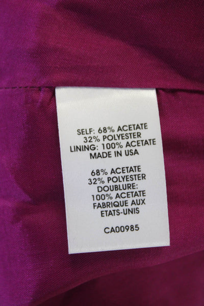 Nanette Lepore Womens Cut Out Round Neck Short Sleeve Dress Purple Size 12