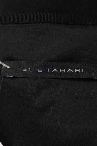 Elie Tahari Womens Lined Scalloped Edging Zip Up Flare Skirt Black Size 14