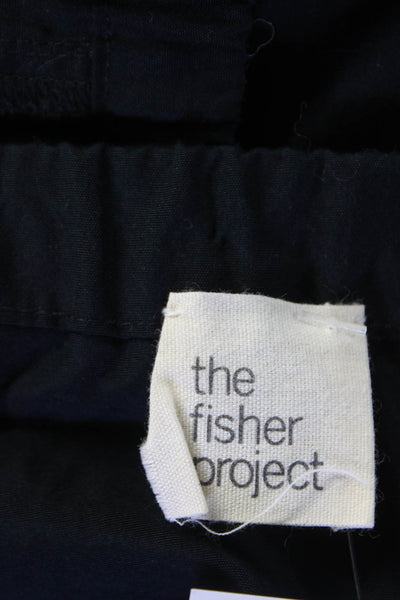 The Fisher Project Womens Organic Cotton Elastic Waist Mini Skirt Black Size XL