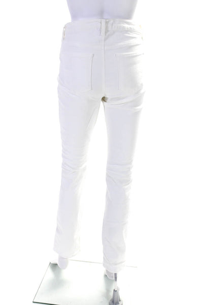 J Brand Womens Mid Rise Maternal Skinny Jeans White Size 29